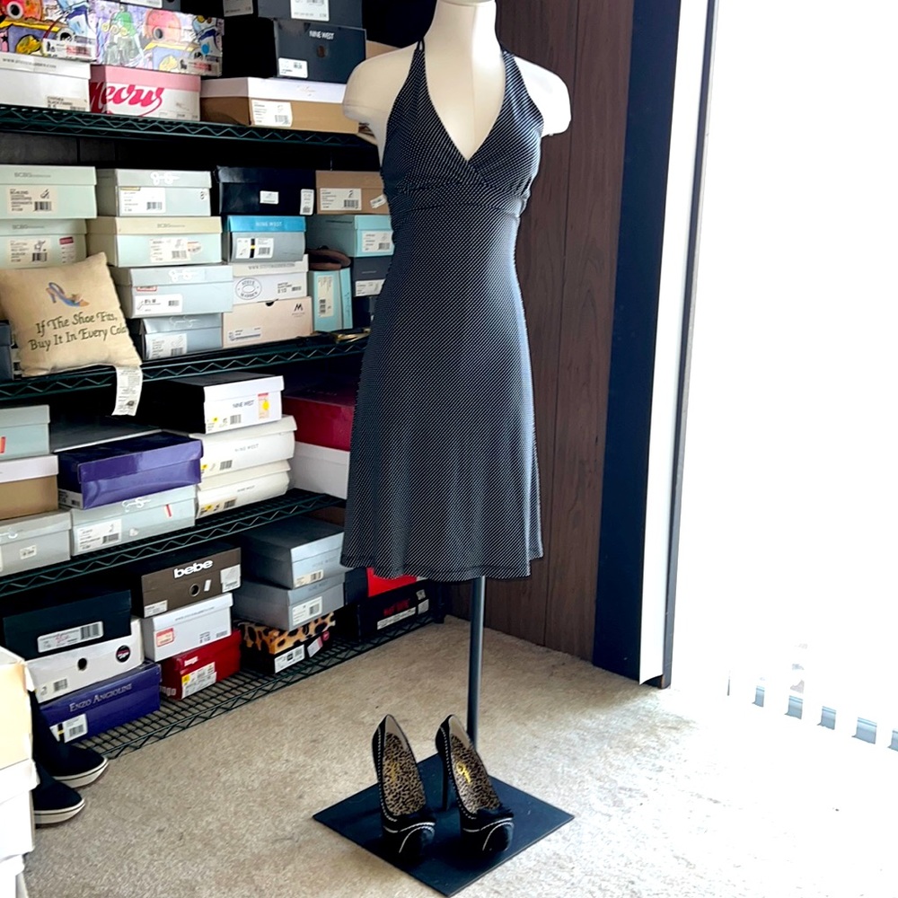Polka dot halter dress